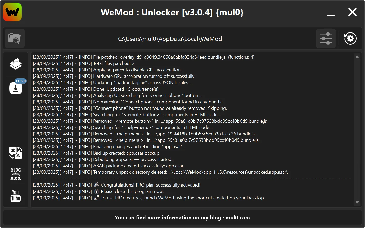 WeMod Pro plan activated – patched version with unlocked features