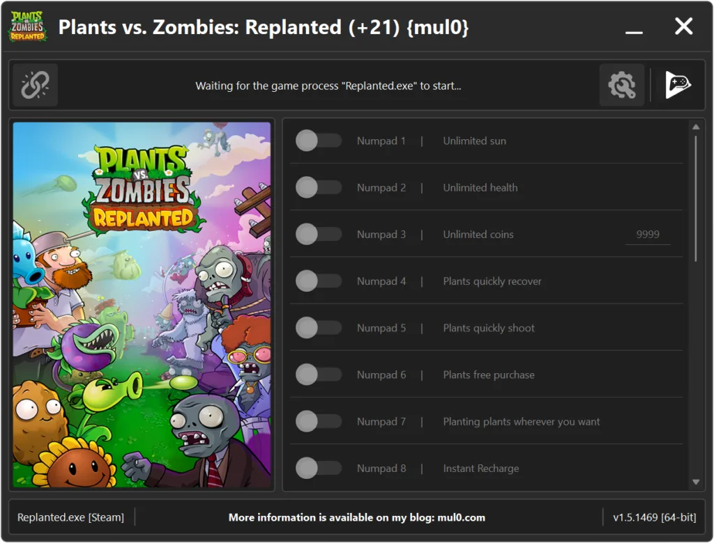 Plants vs Zombies Replanted trainer unlimited sun
